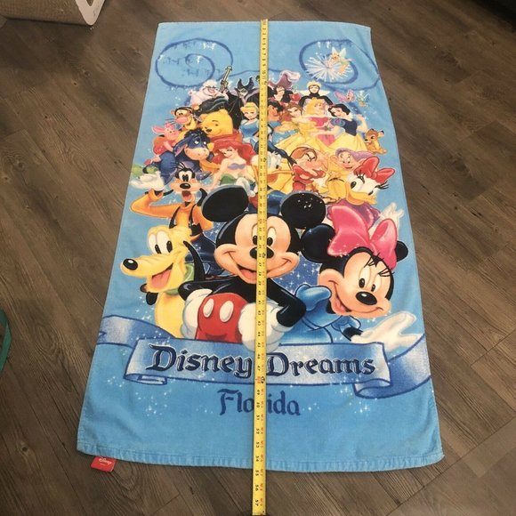 Jerry Leigh Disney Dreams Florida Beach Towel Princess Villian Ursula Pooh Tink - Picture 12 of 12